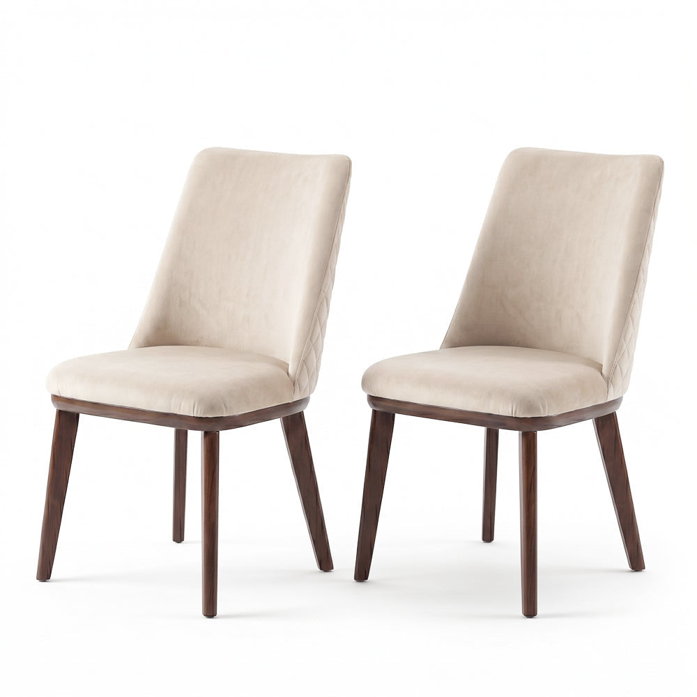 Cloud Beige Velvet Dining Chair - Set of 2