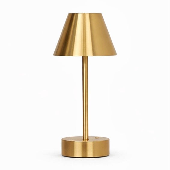 Elegance Rechargeable LED Table Lamp - Plated Brass