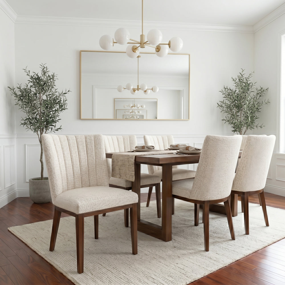 Elm Beige Fabric Dining Chair - Set of 2