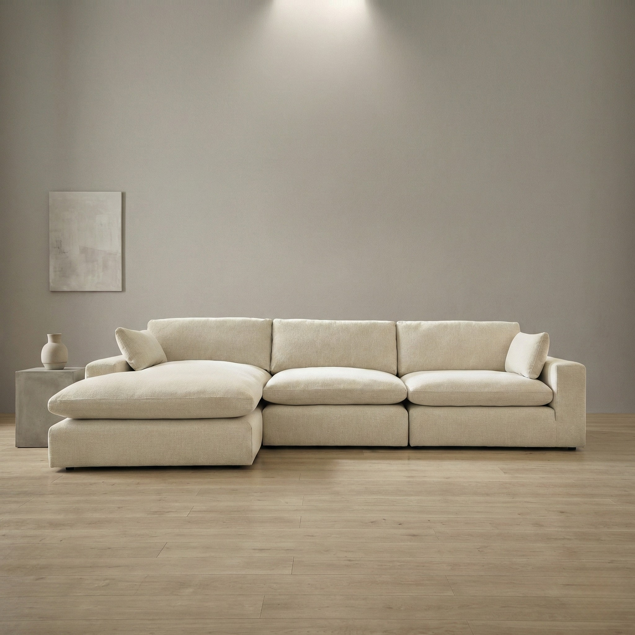 Elyza 3-Piece Fabric Sectional Sofa with Chaise