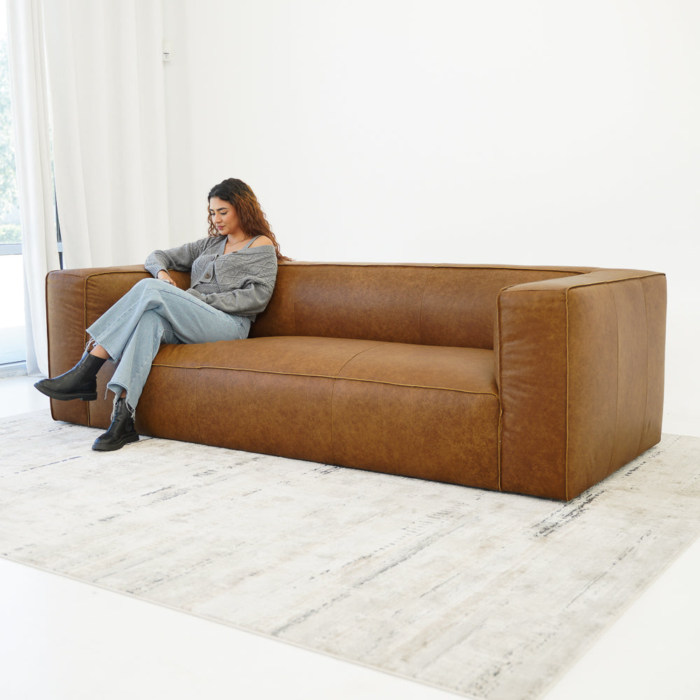 Emerson Brown Leather Sofa
