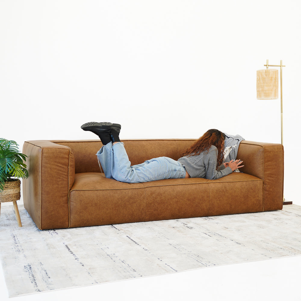Emerson Brown Leather Sofa
