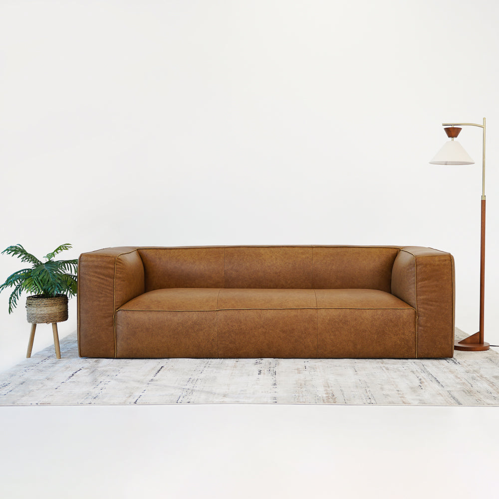 Emerson Brown Leather Sofa