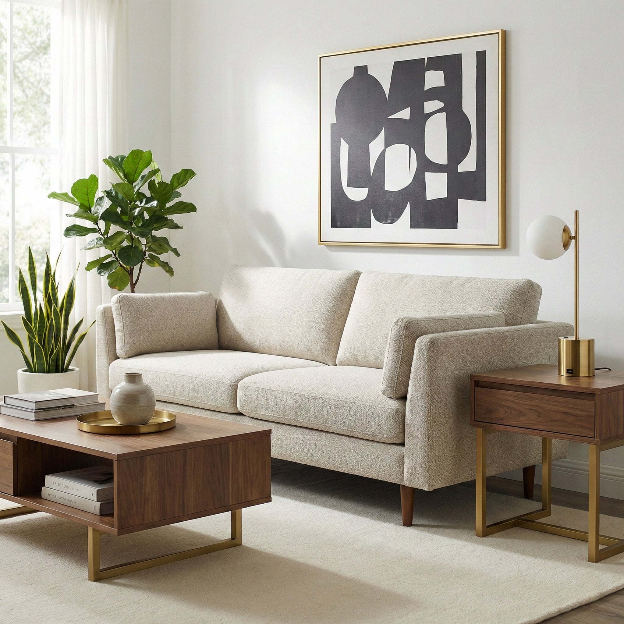 Ethereal Modern Small Brass Metal Table Lamp