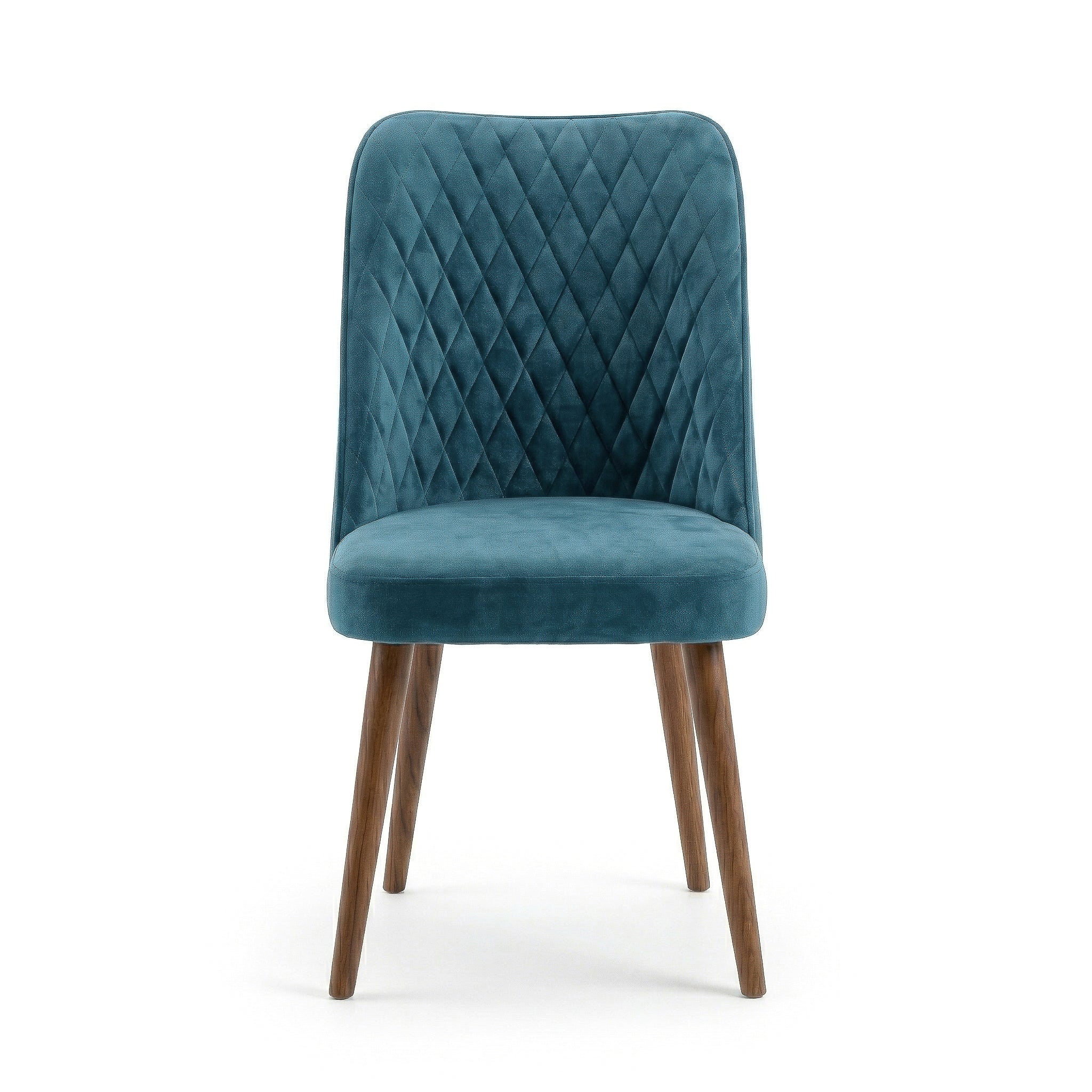 Evette Mid Century Modern Teal Dining Chair - Set of 2