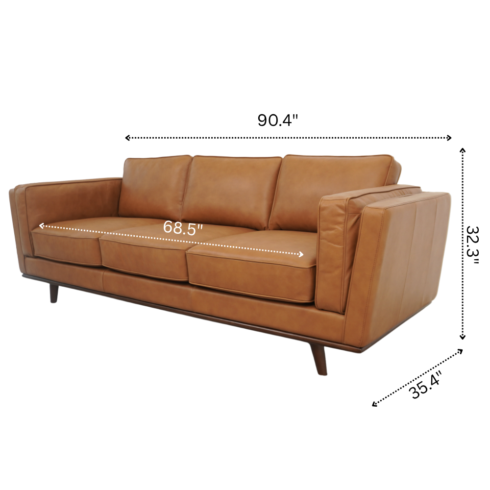 Ferre Tan Genuine Leather Sofa