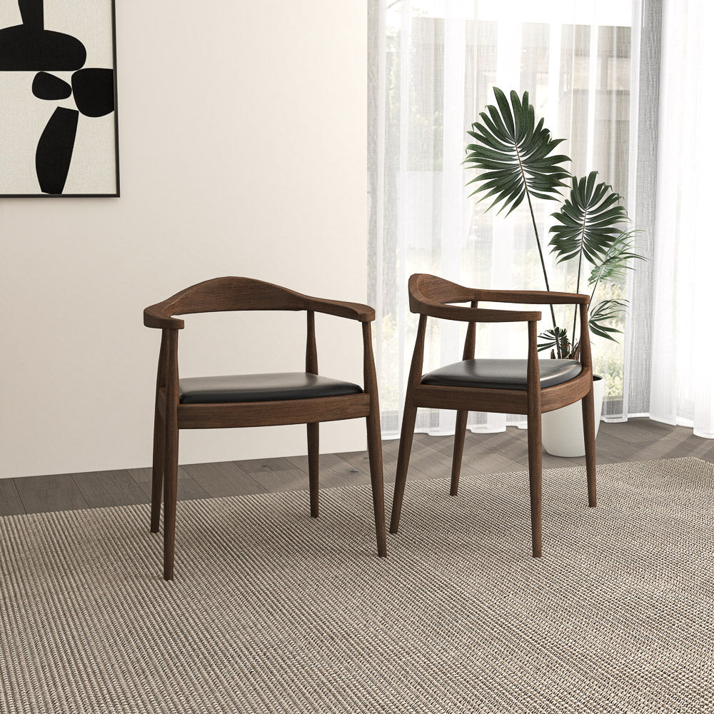 Freya Dining Chair - Black Vegan Leather