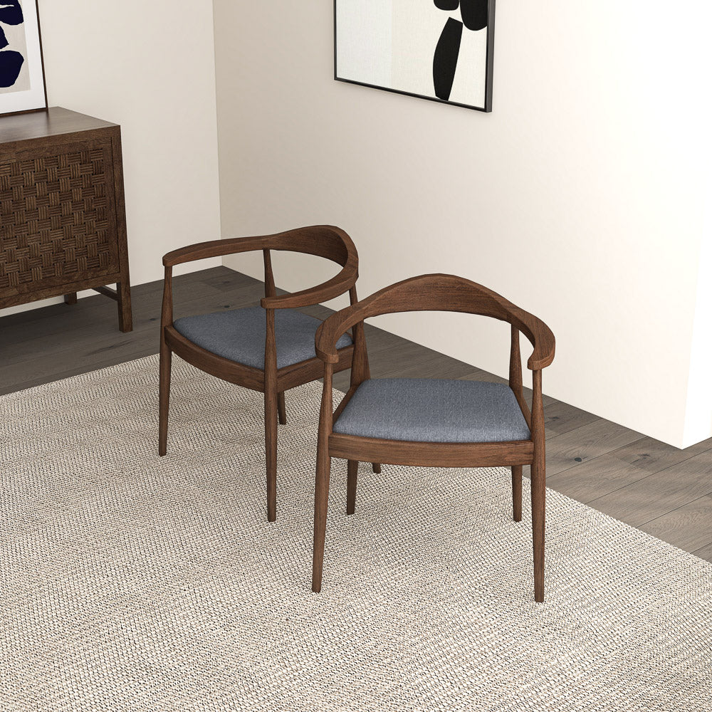 Freya Dining Chair - Grey Fabric