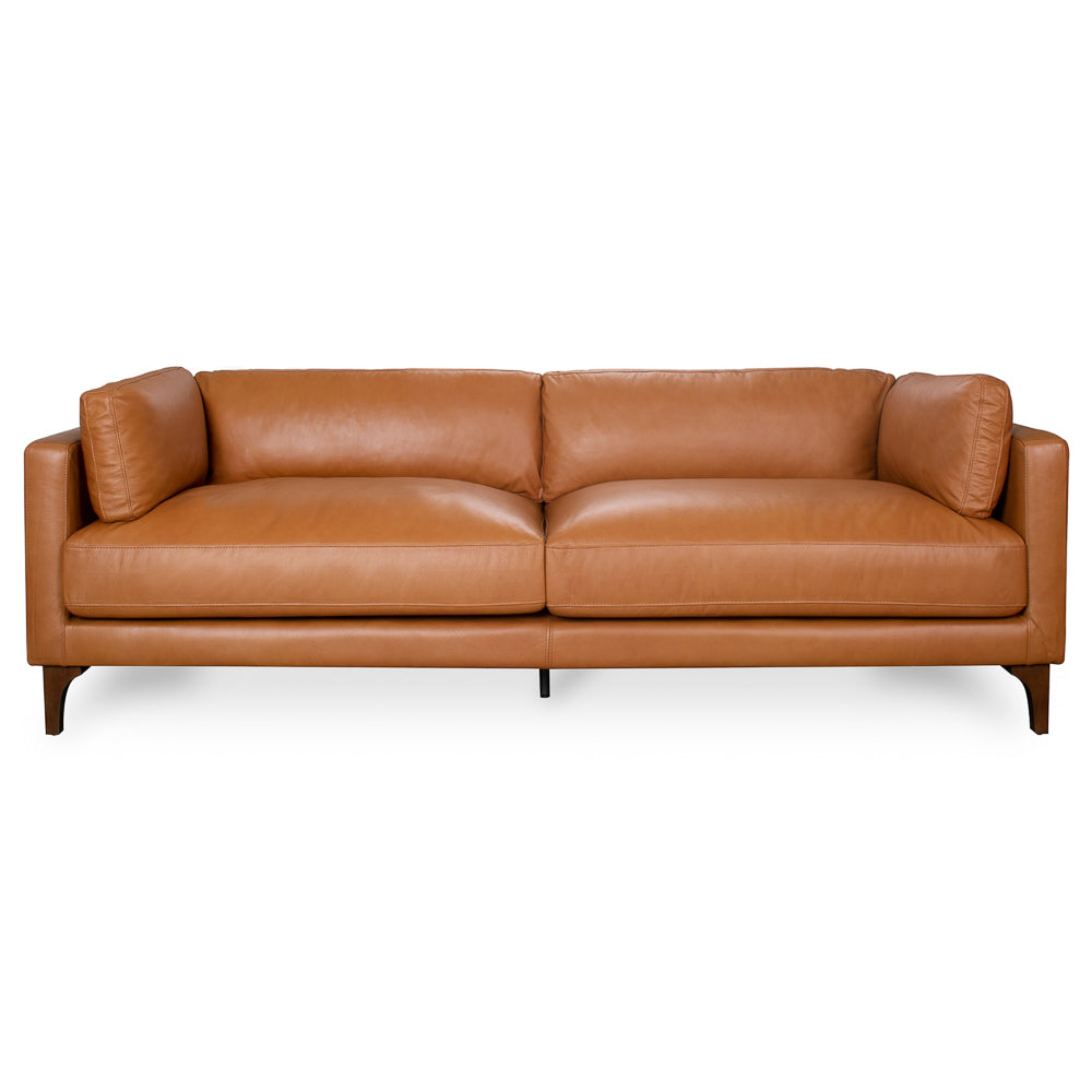 Georgia Tan Leather Sofa