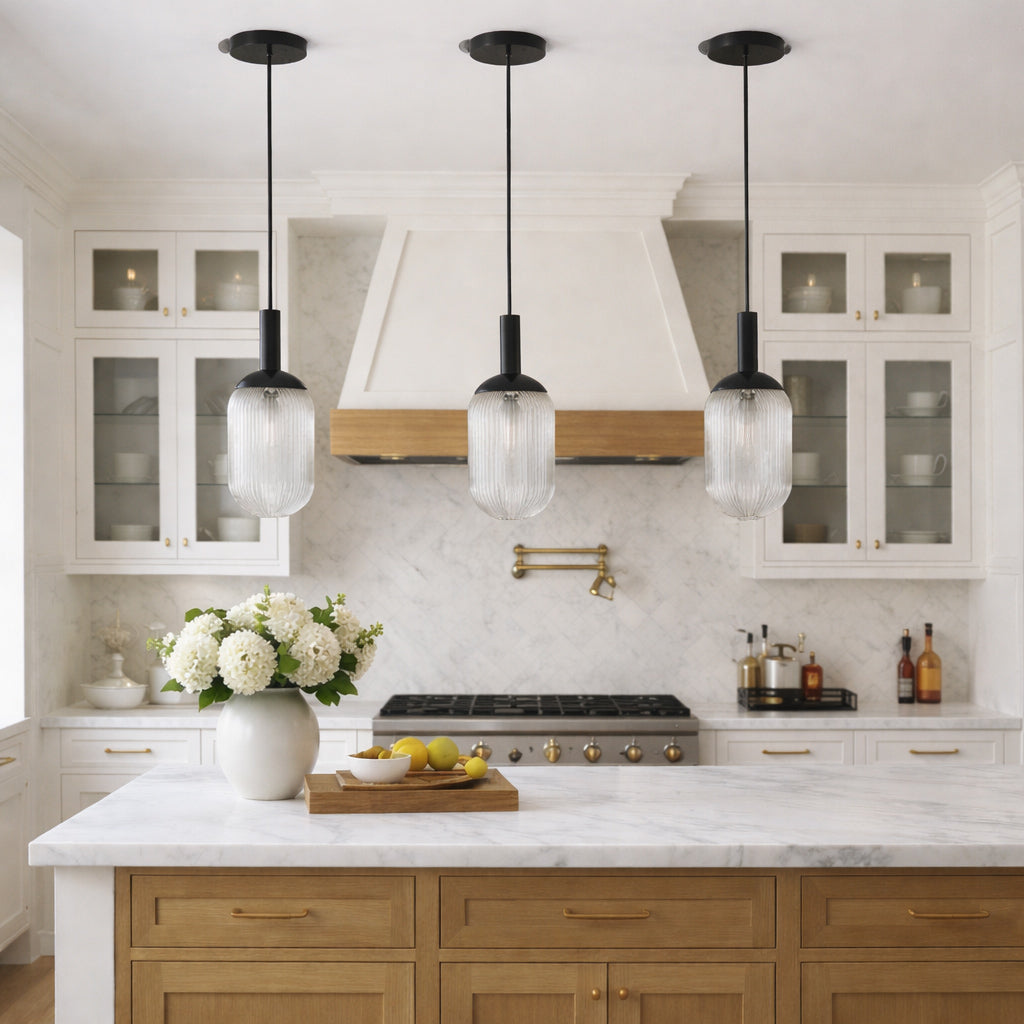 Glint Pendant Lamp Black-Clear