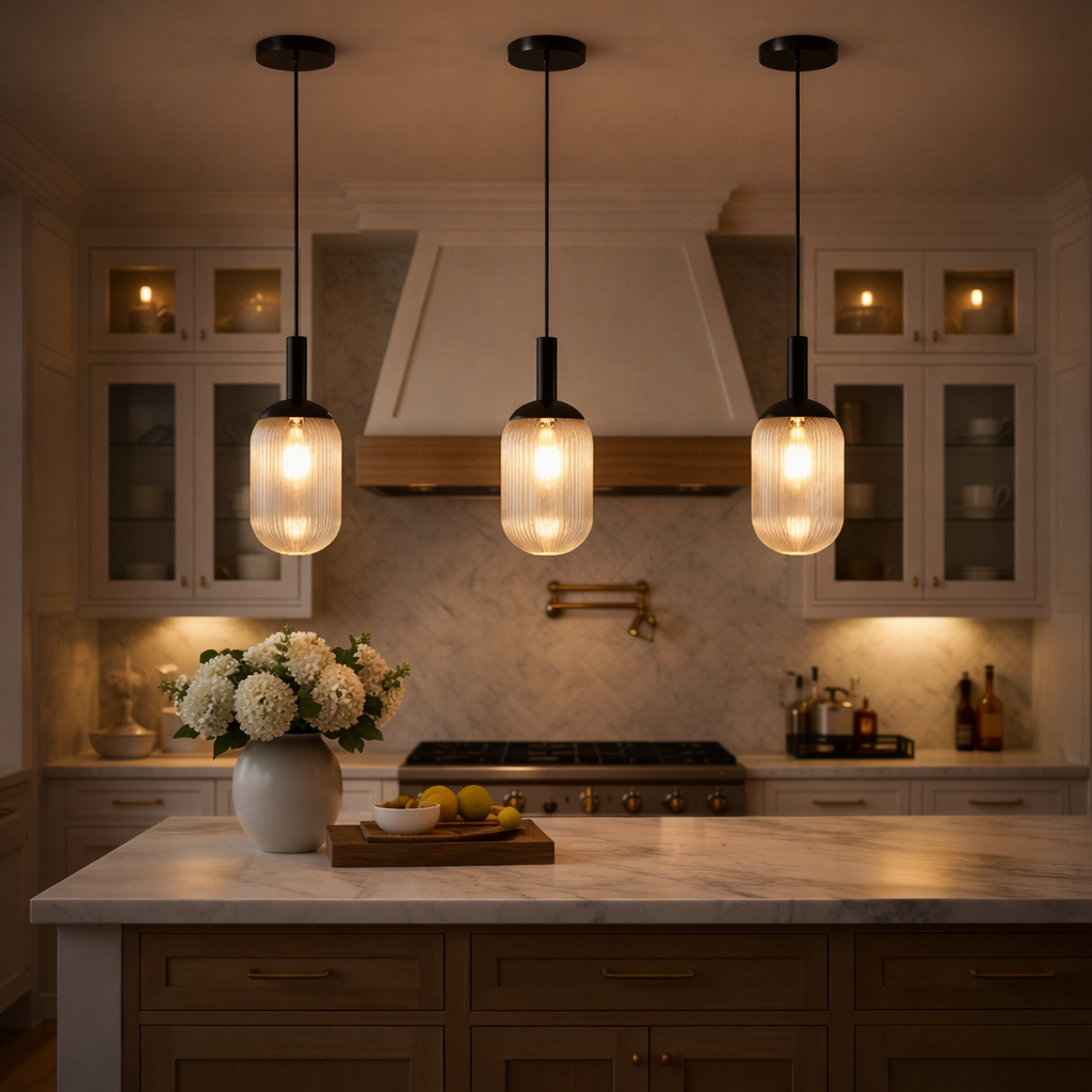 Glint Pendant Lamp Black-Clear