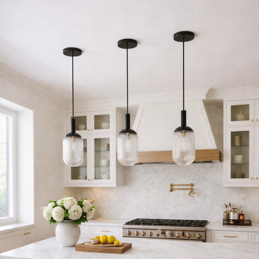 Glint Pendant Lamp Black-Clear