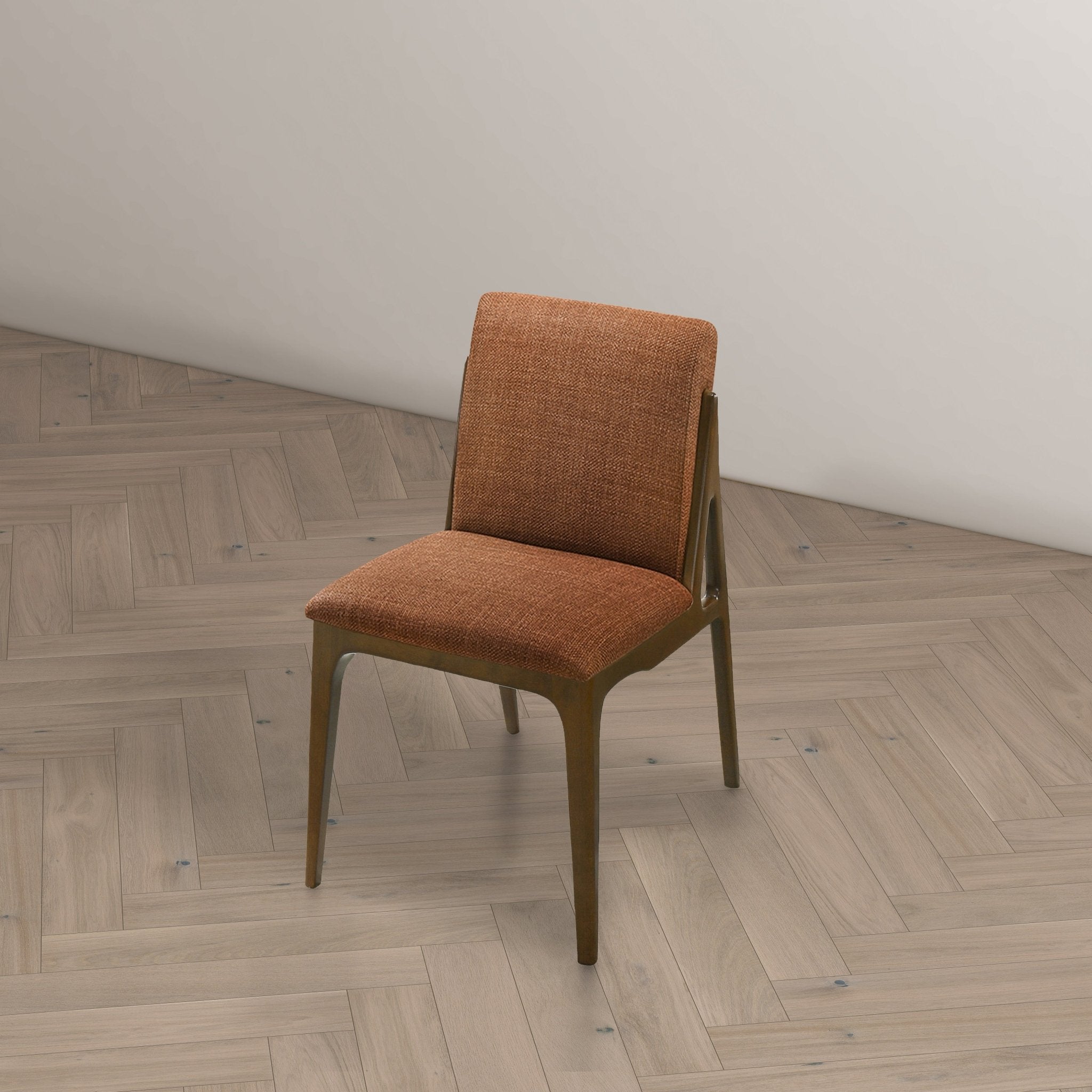 Griffin Orange Fabric Dining Chair Set of 2