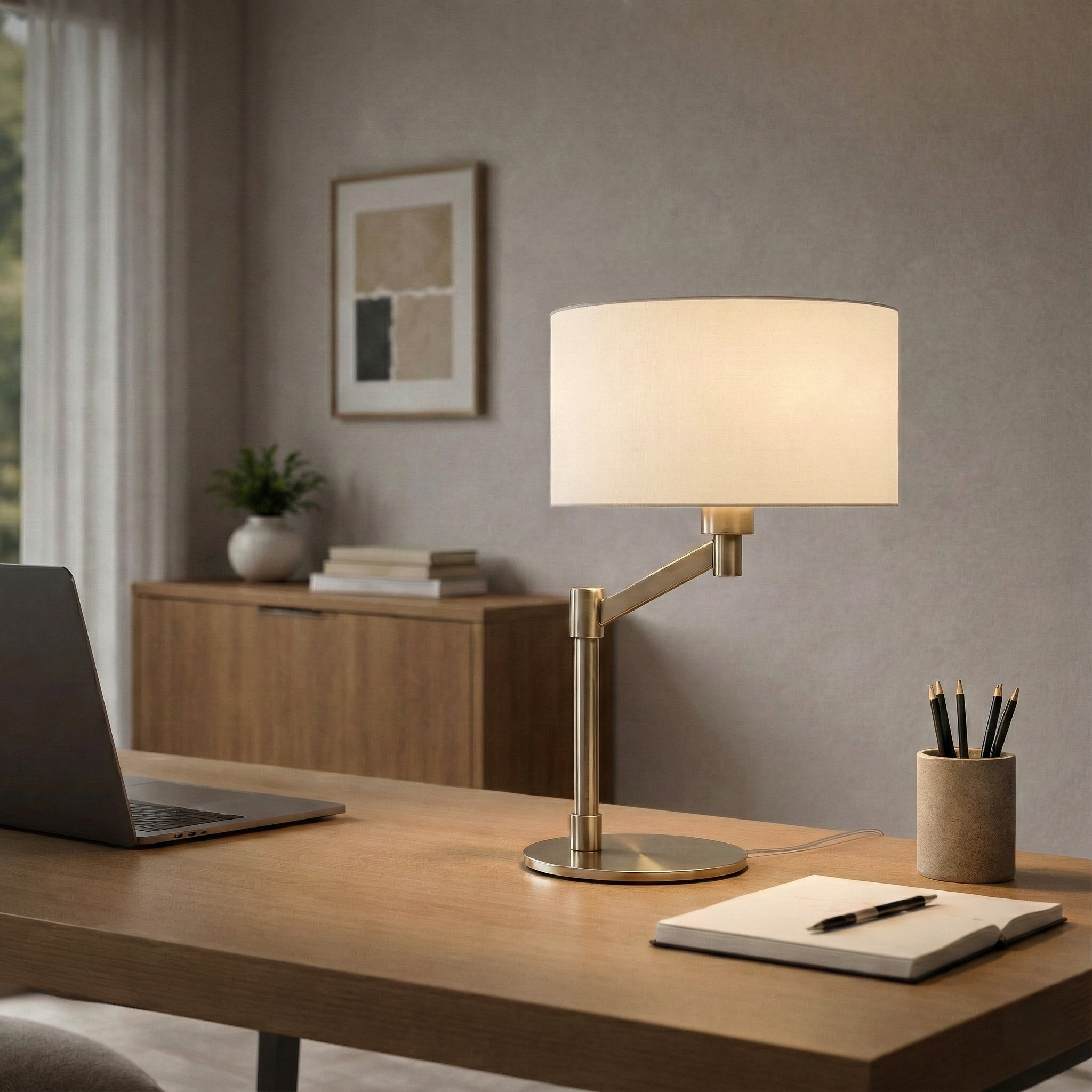 Horizon Brushed Nickel Table Lamp