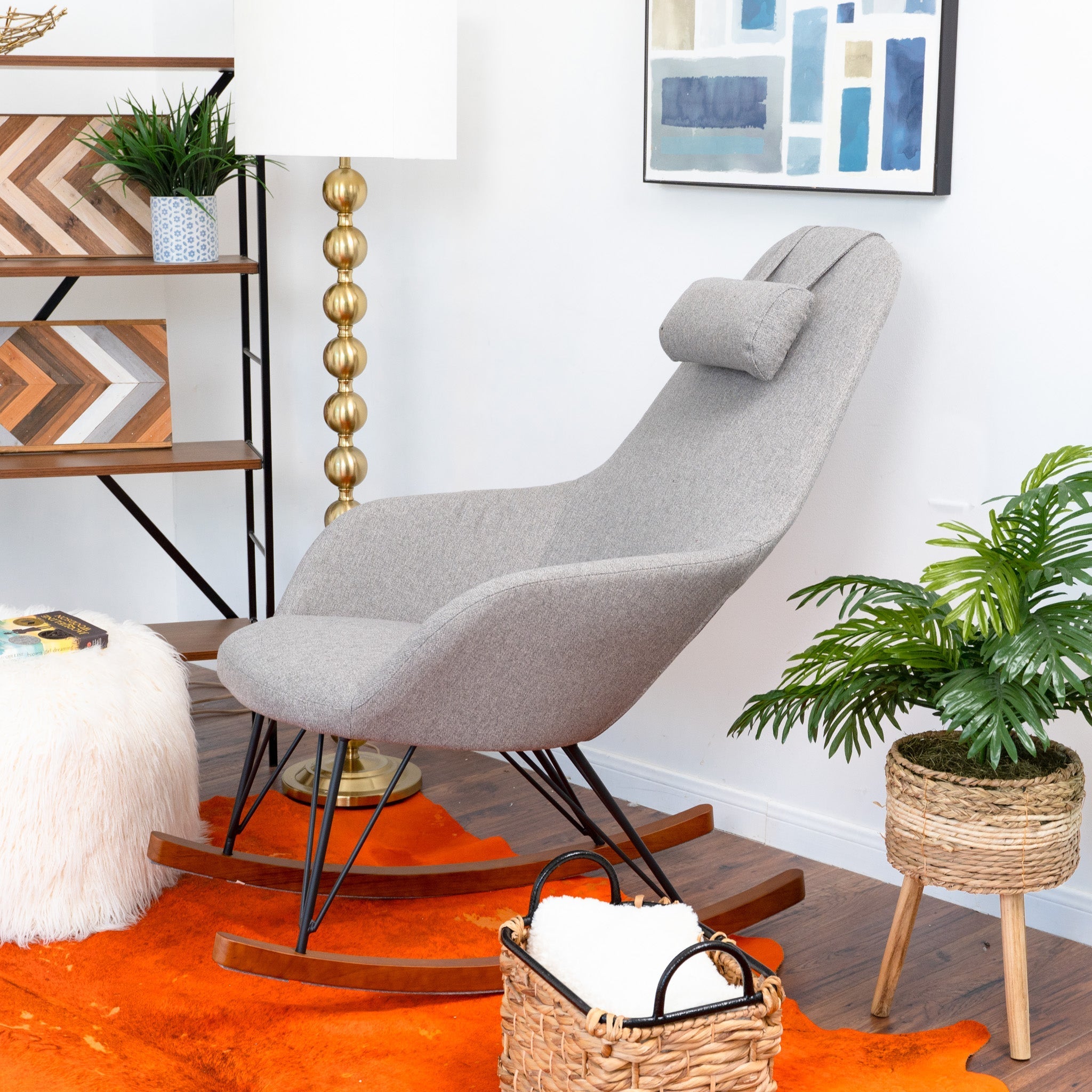 Ingrid Original Gray Performance Fabric Rocking Chair