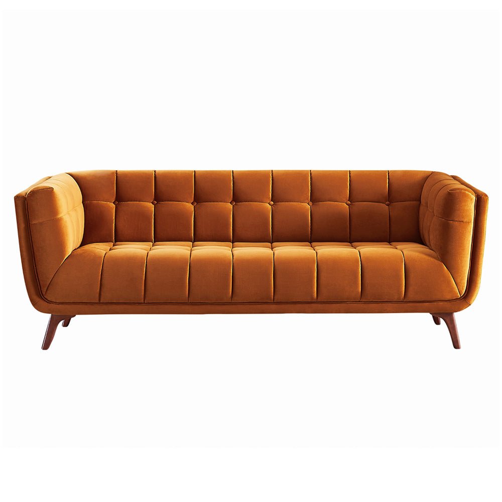 Kano Burnt Orange Velvet Sofa