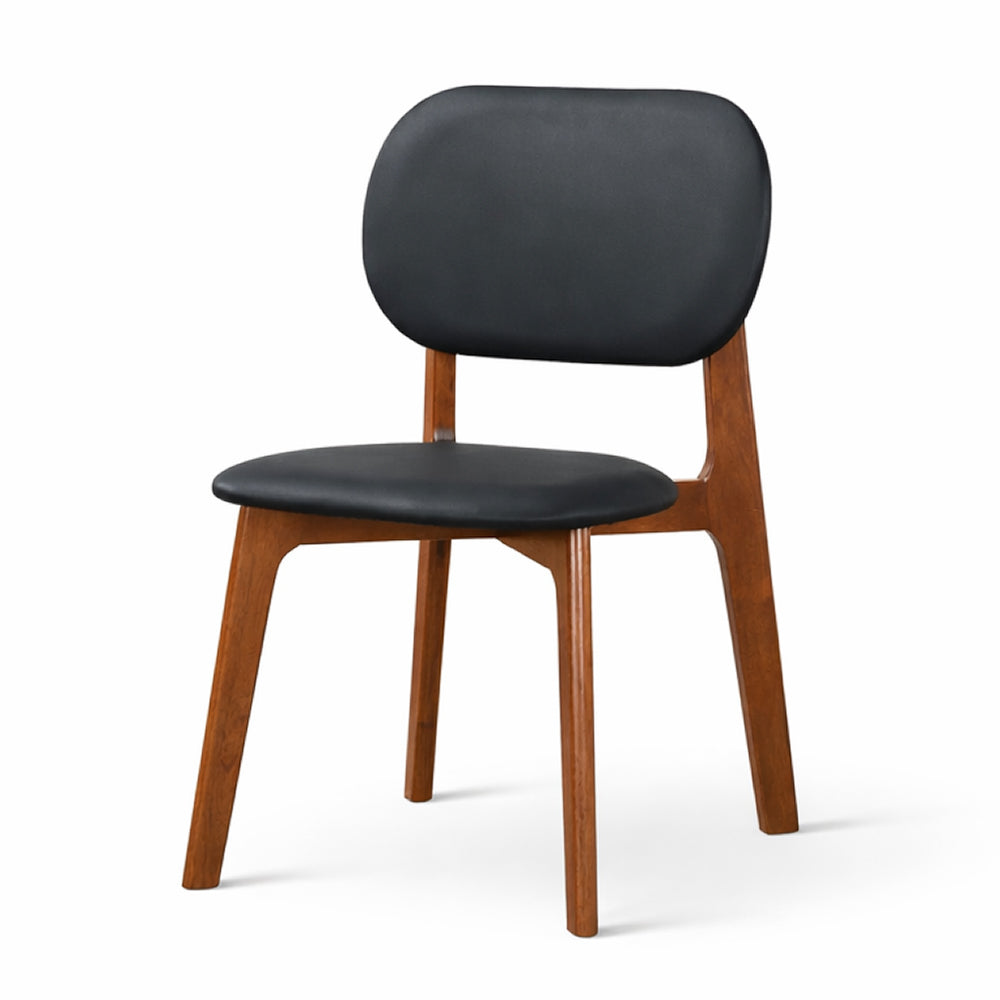 Kinsey Black Leather Dining Chair - Set of 2