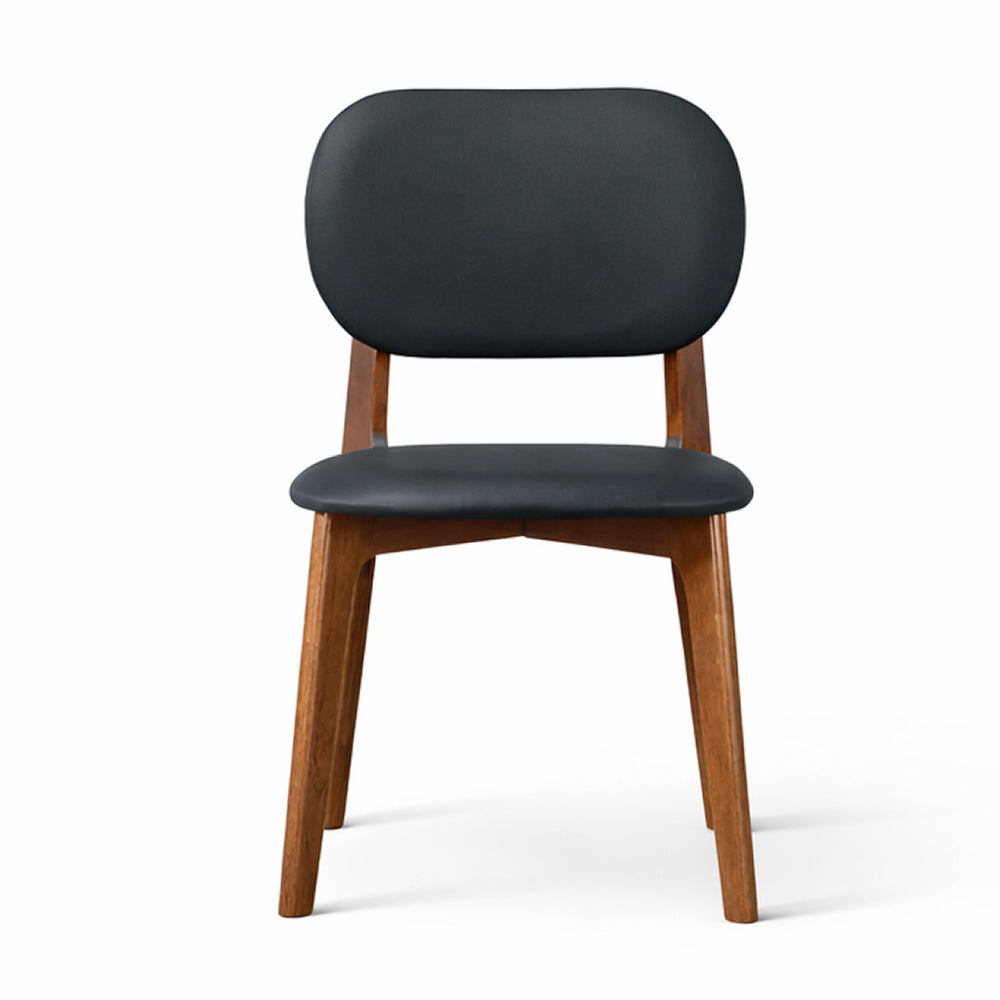 Kinsey Black Leather Dining Chair - Set of 2
