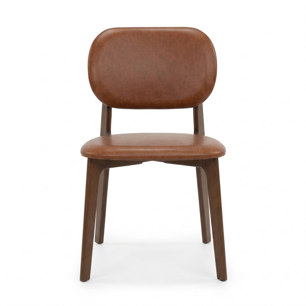Kinsey Brown Leather Dining Chair - Set of 2