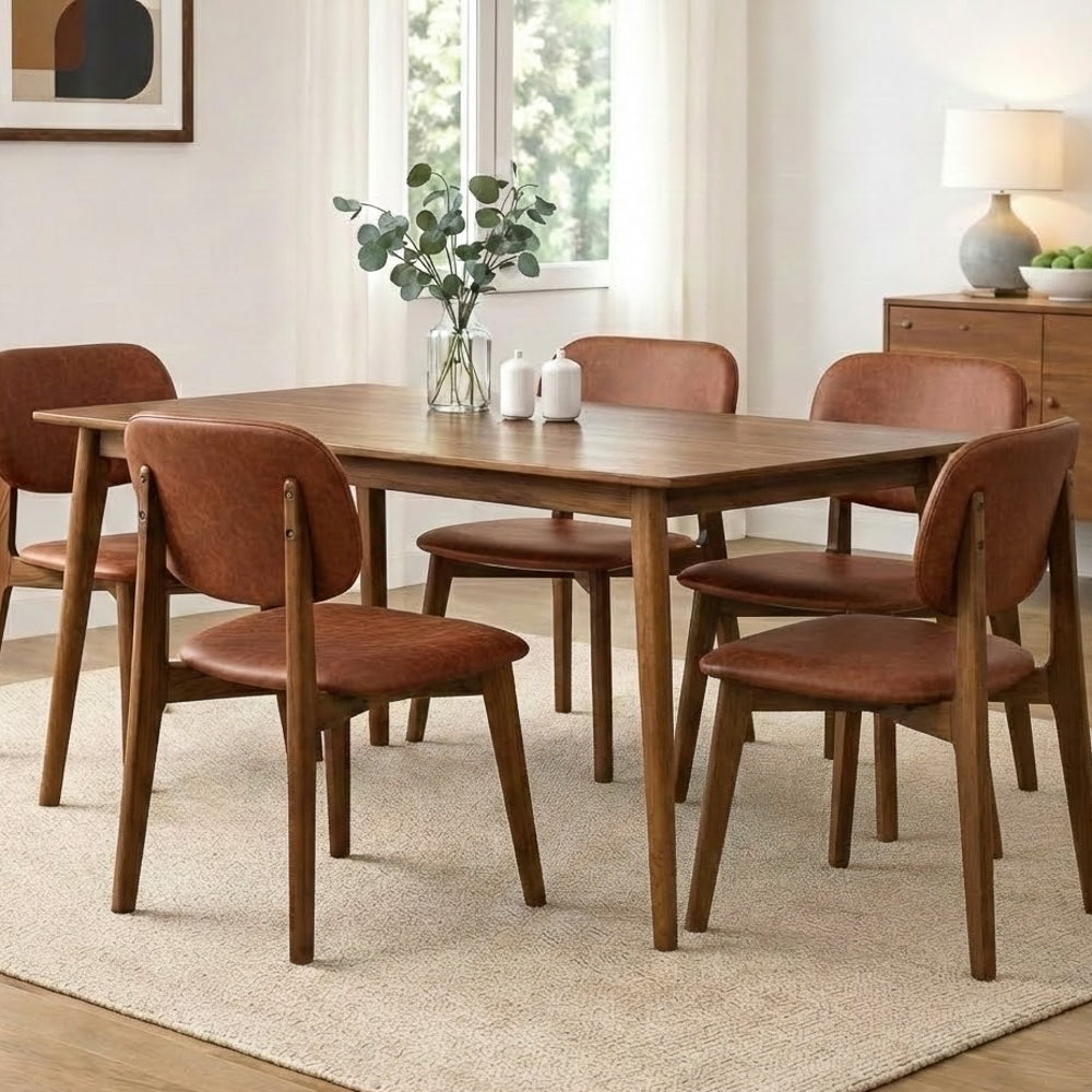 Kinsey Brown Leather Dining Chair - Set of 2