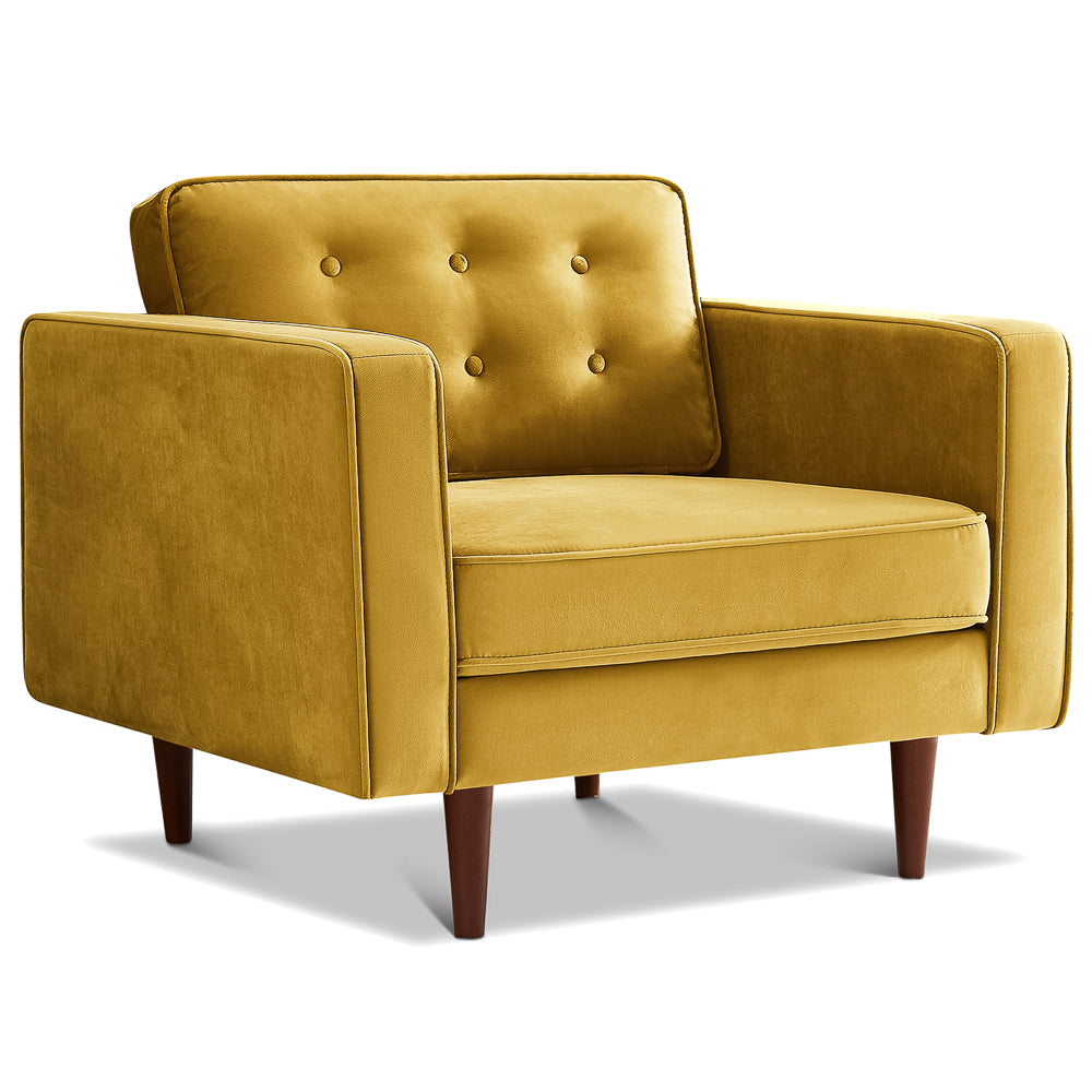Kirby Gold Velvet Armchair