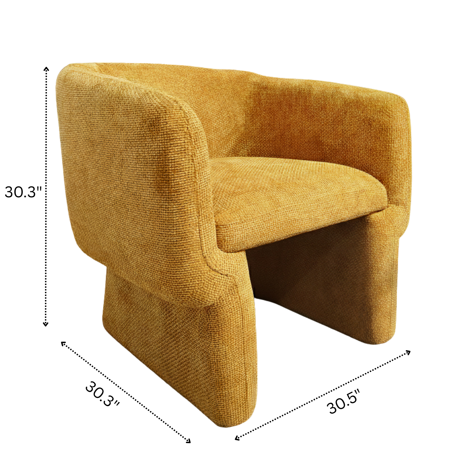 Lancaster Gold Chenille Lounge Chair