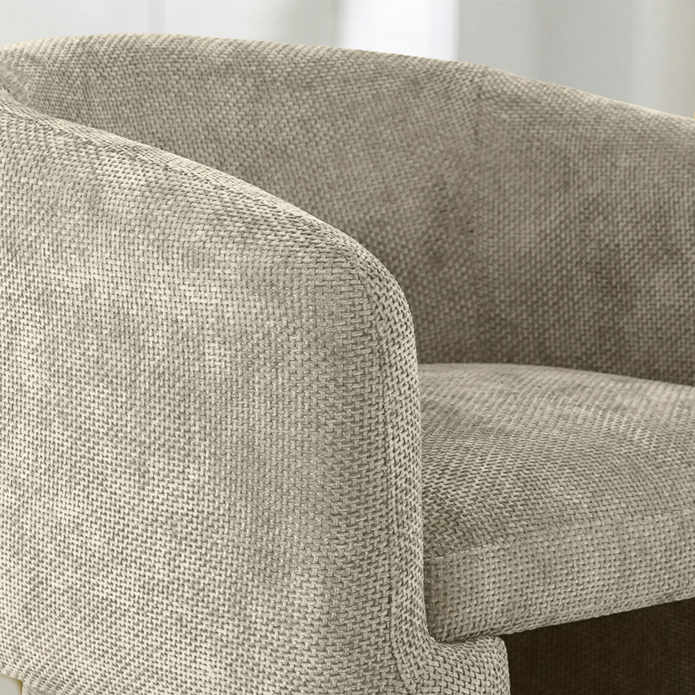 Lancaster Light Brown Chenille Lounge Chair