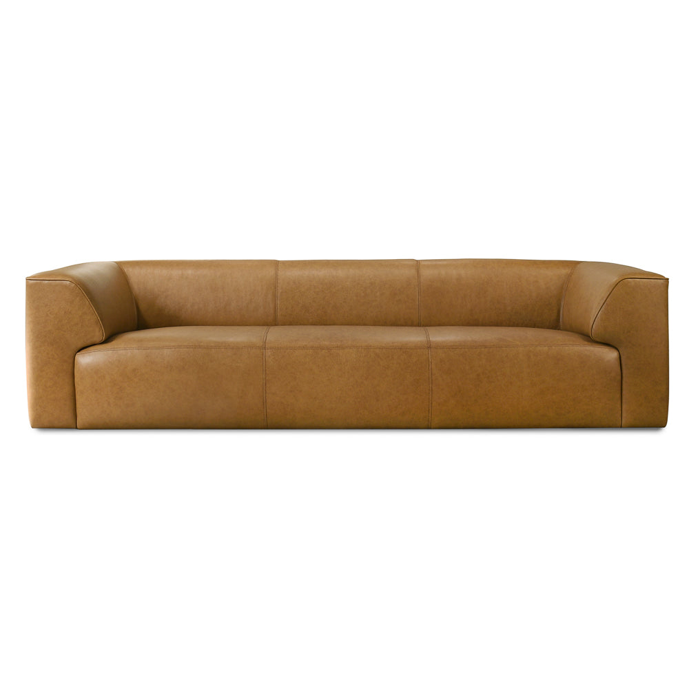 Leanne Tan Leather Sofa
