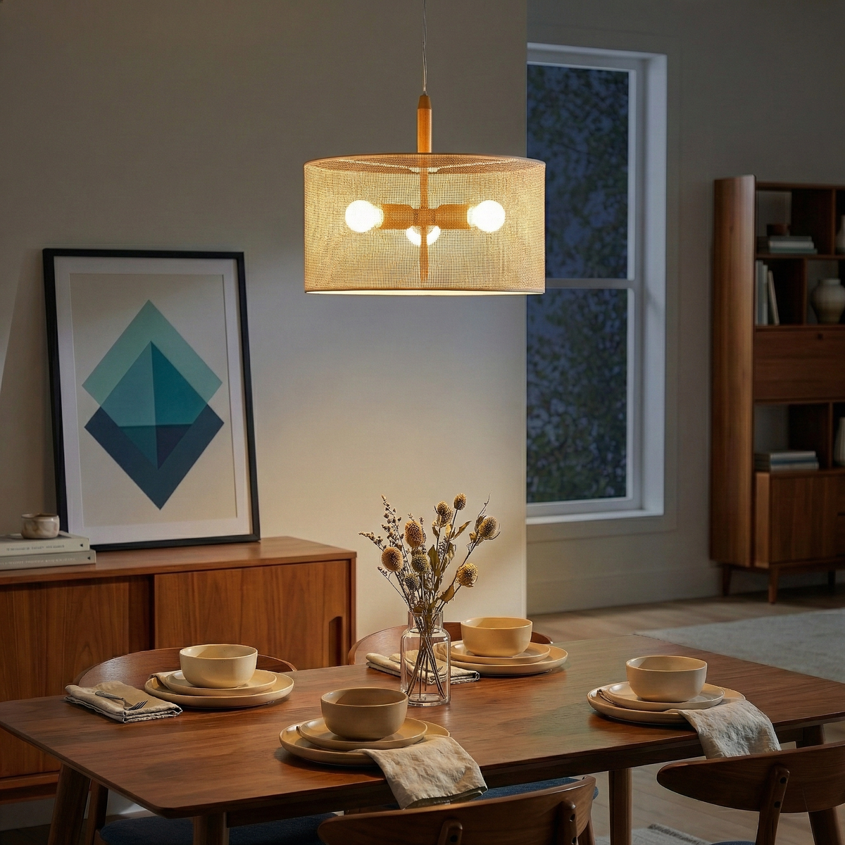 Lighten Pendant Lamp Oak - Natural - Gold