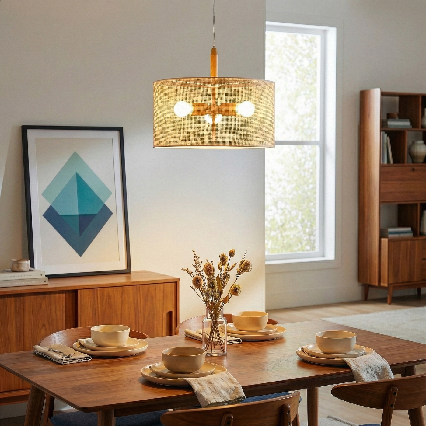 Lighten Pendant Lamp Oak - Natural - Gold