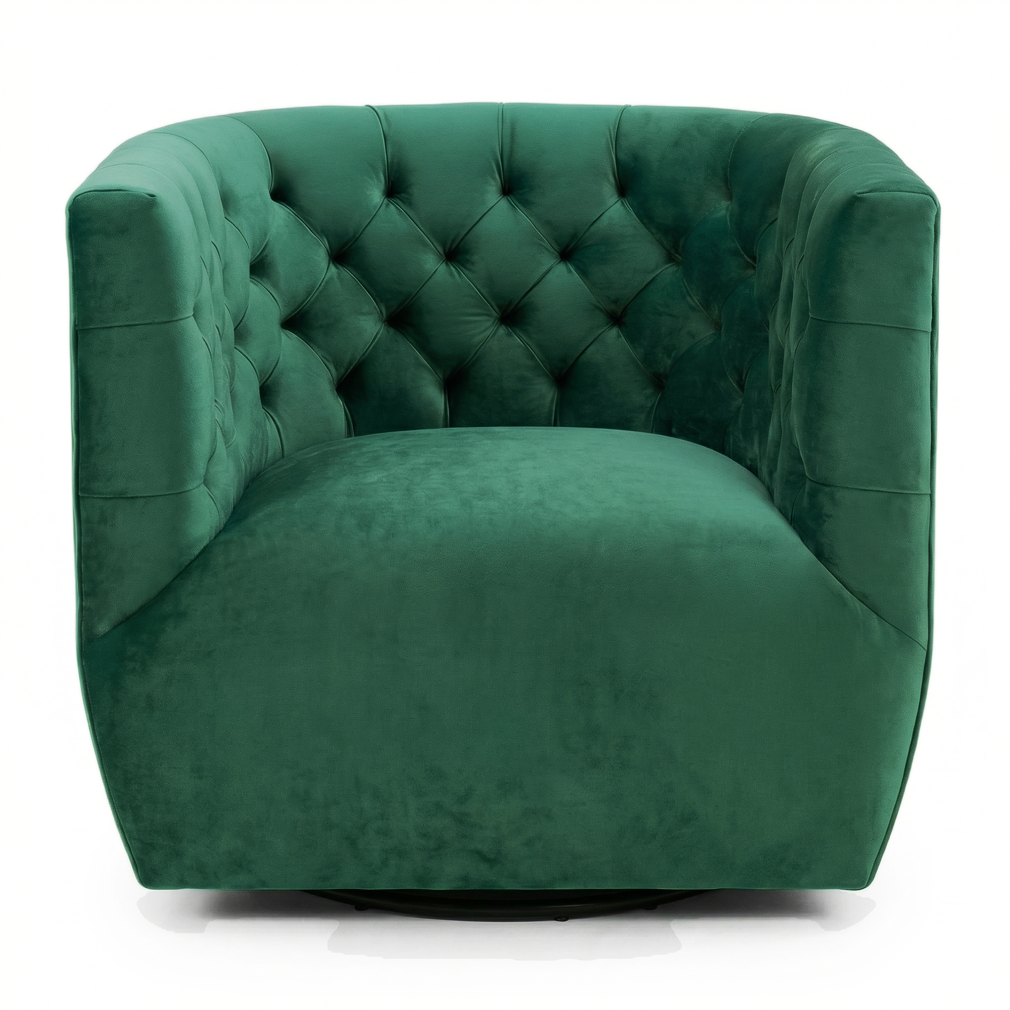 Lotte Forest Green Velvet Swivel Chair