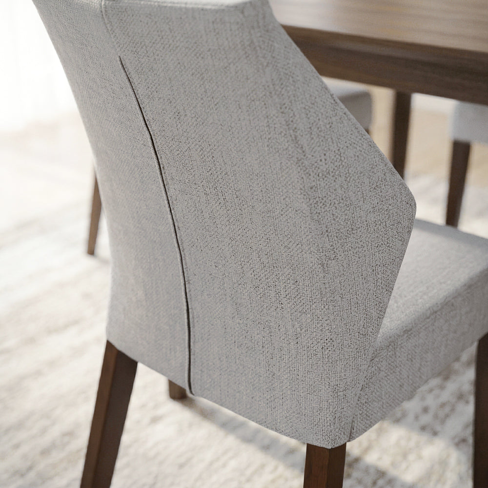 Lowe Light Grey Fabric Dining Chair Set Of 2