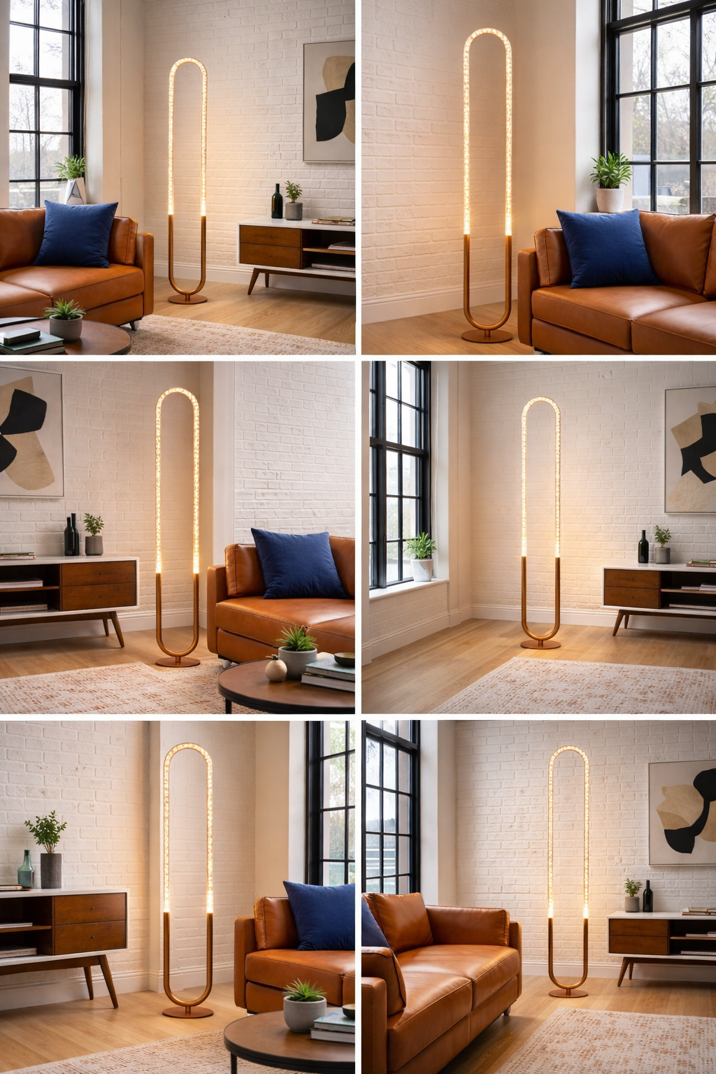 Lucent Floor Lamp - Coarse Gold - Clear