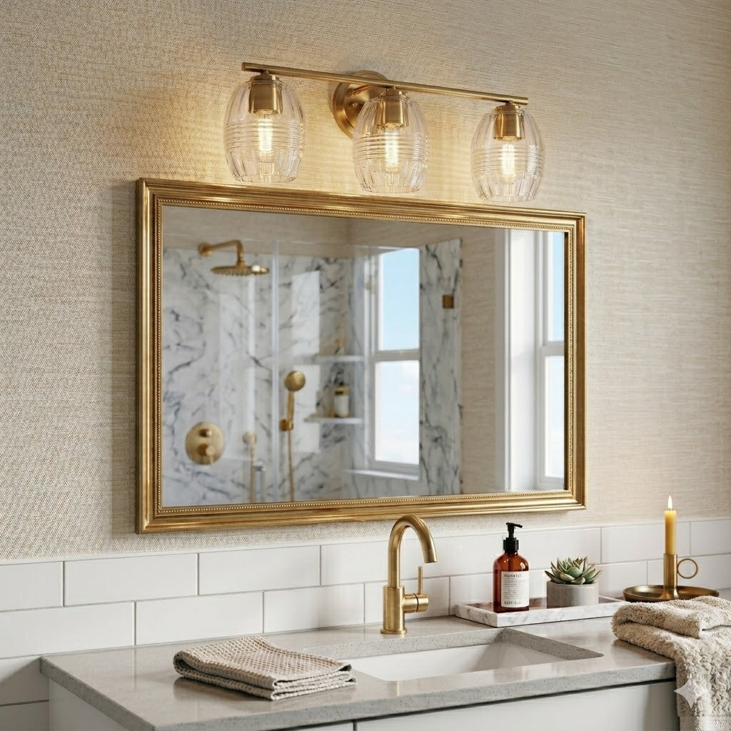 Luster Three Lights Wall Lamp - Satin Brass