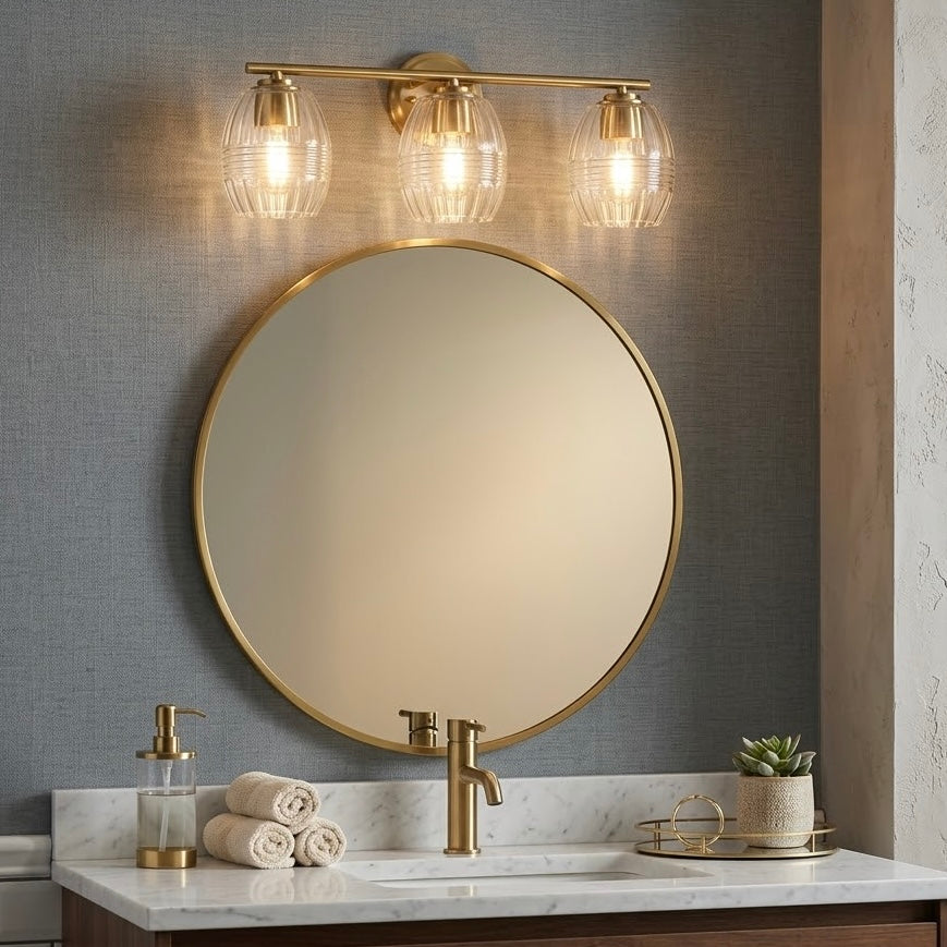 Luster Three Lights Wall Lamp - Satin Brass