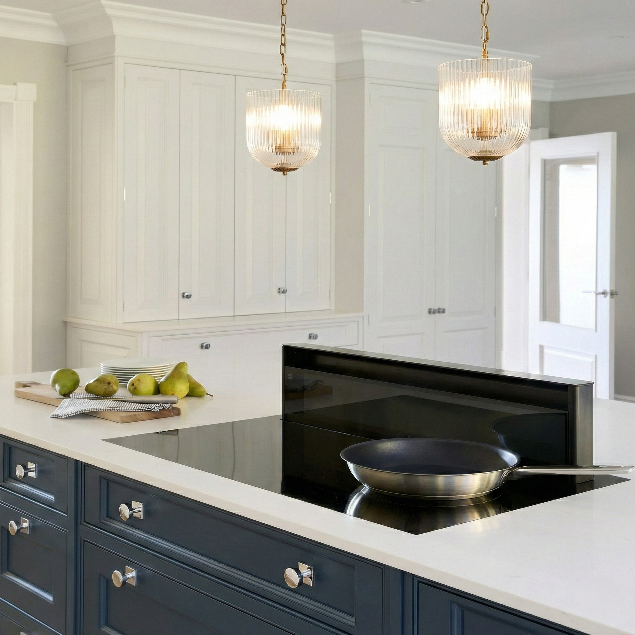 Lustra Pendant Lamp Coarse Gold - Clear Glass