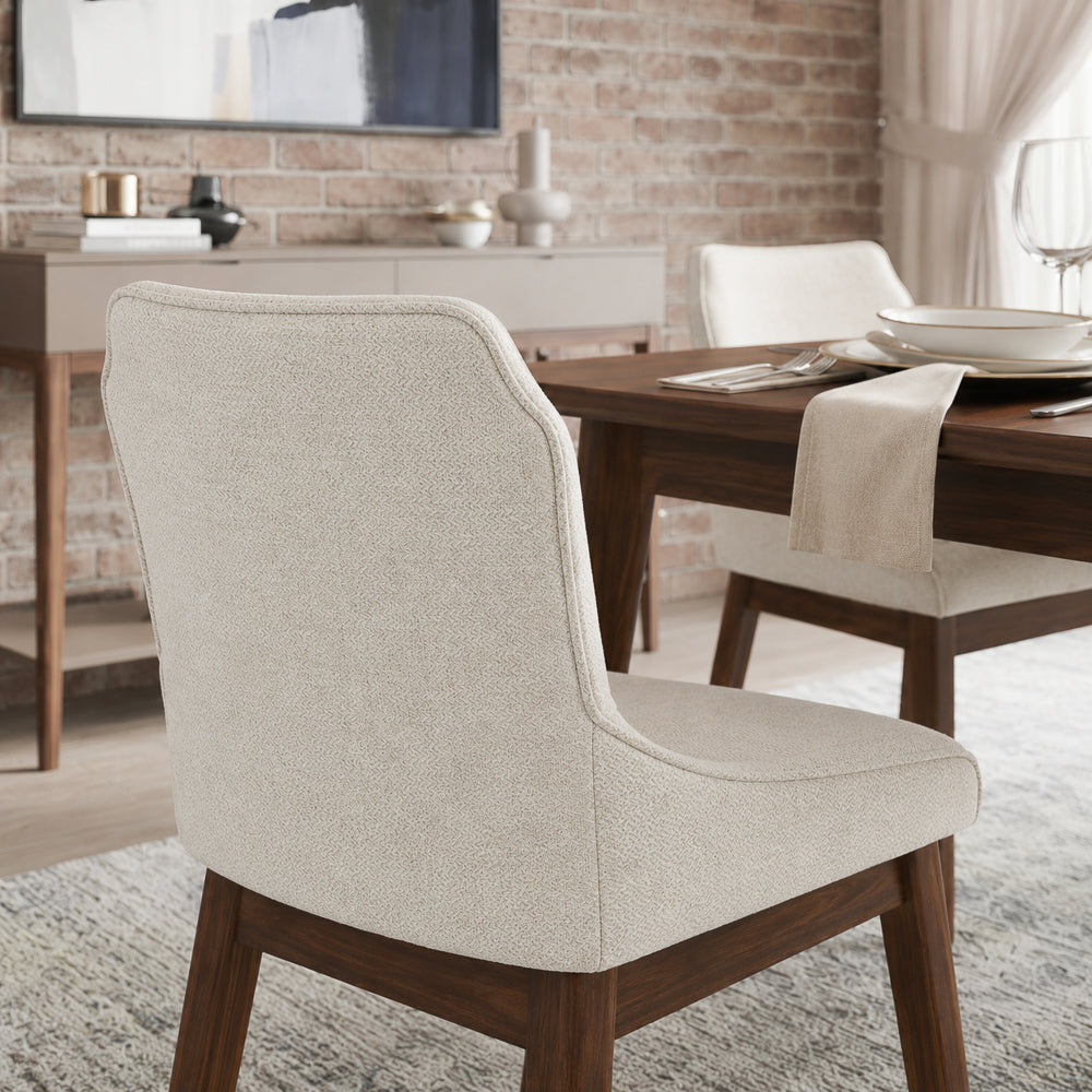 Magnolia Beige Fabric Dining Chair - Set Of 2