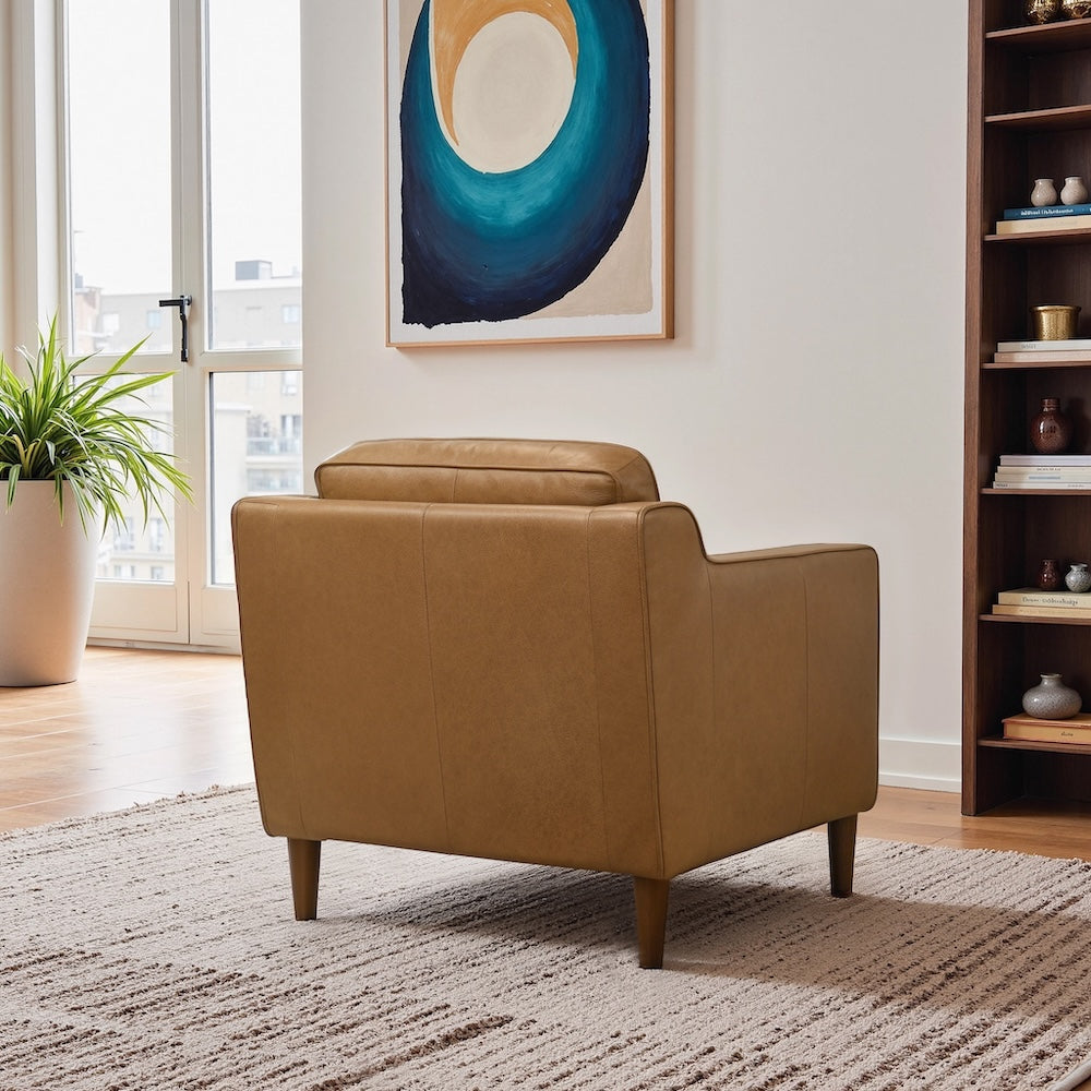 Manhattan Tan Leather Lounge Chair