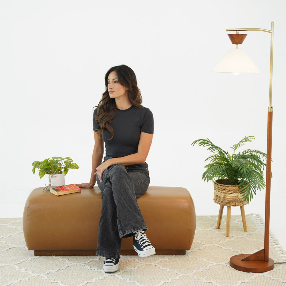 Marin Bench - Vegan Tan Leather