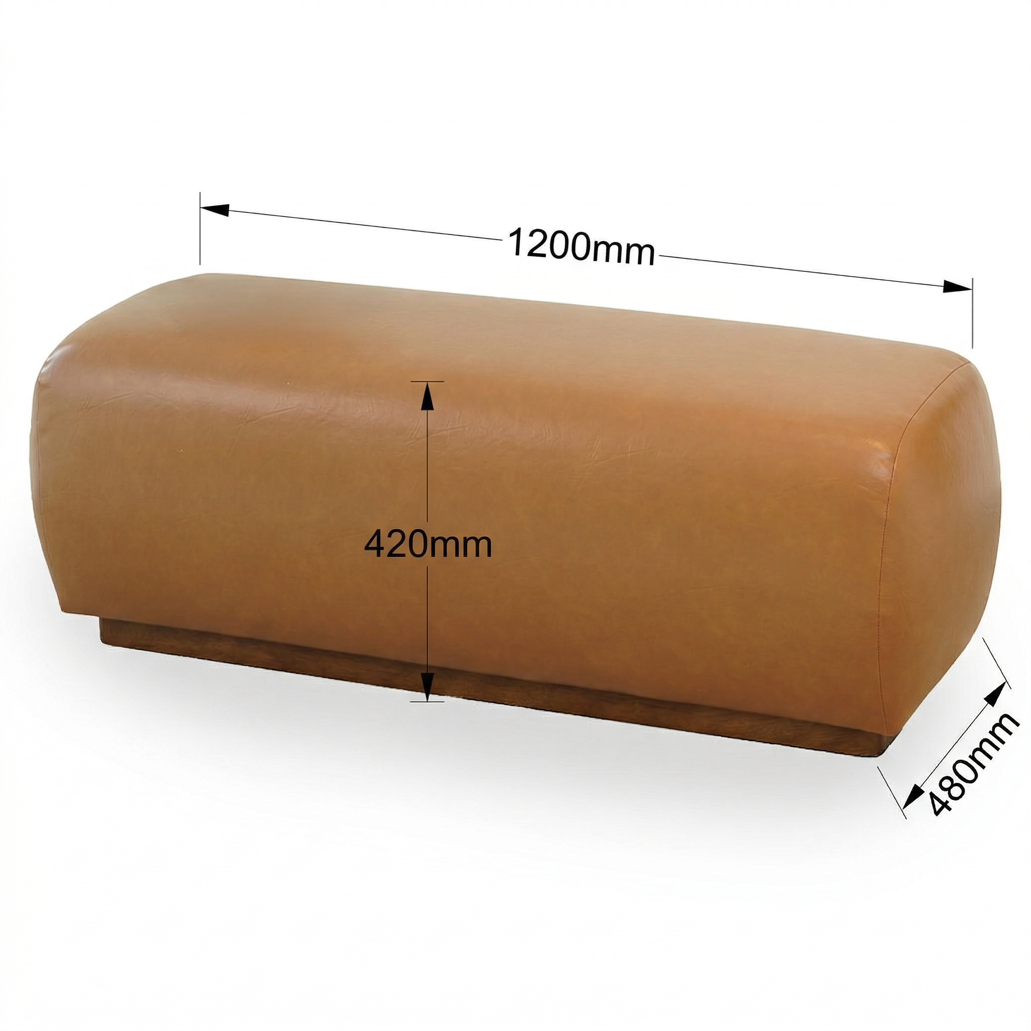 Marin Bench - Vegan Tan Leather