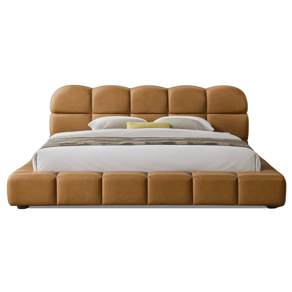 Melania Tan Vegan Leather King Bed