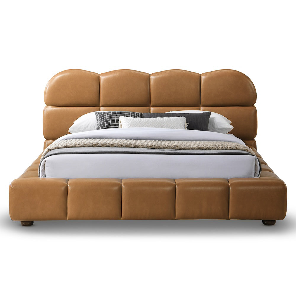 Melania Tan Vegan Leather Queen Bed