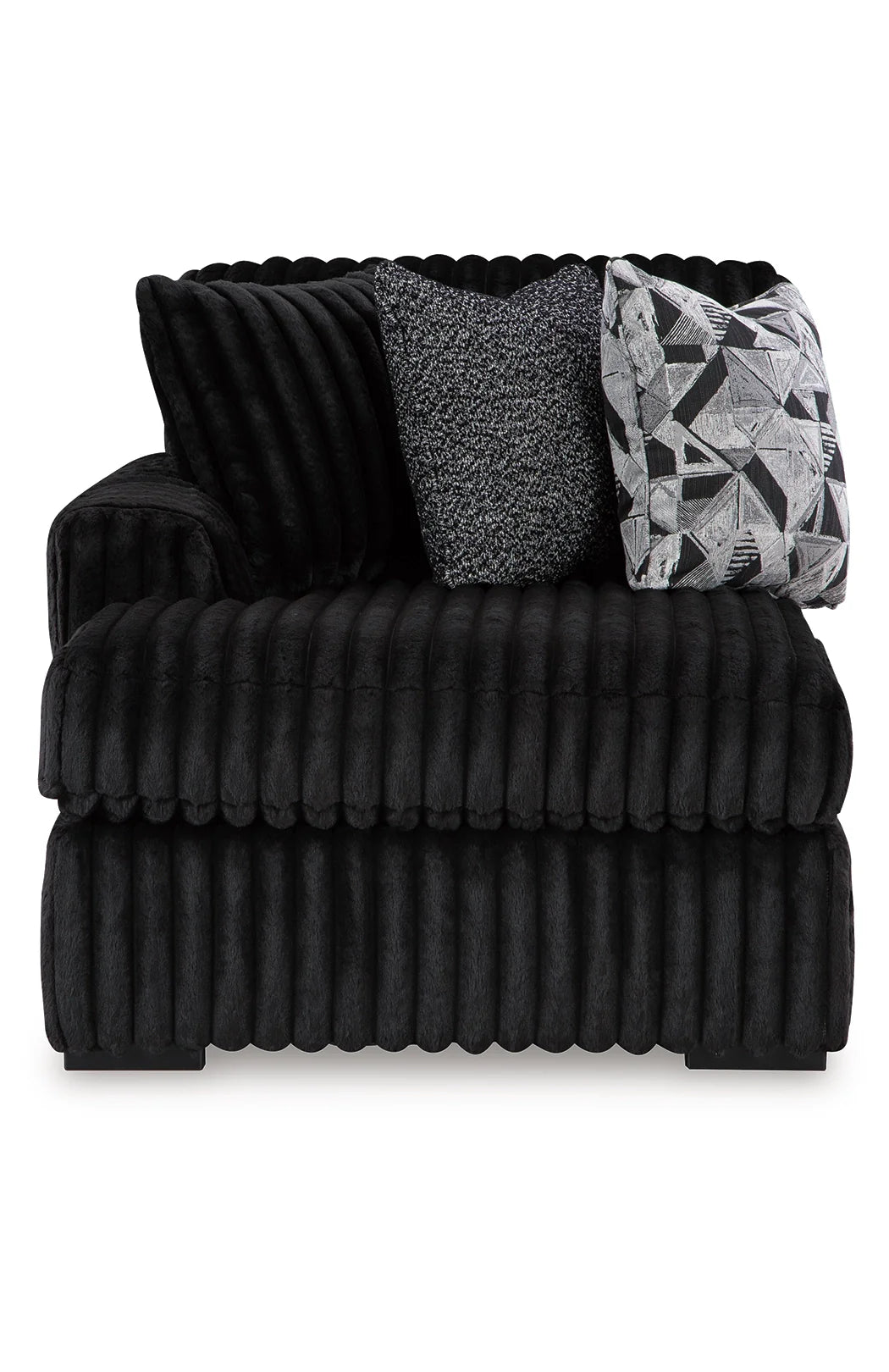Midnight-Madness Corduroy Sectional with Chaise
