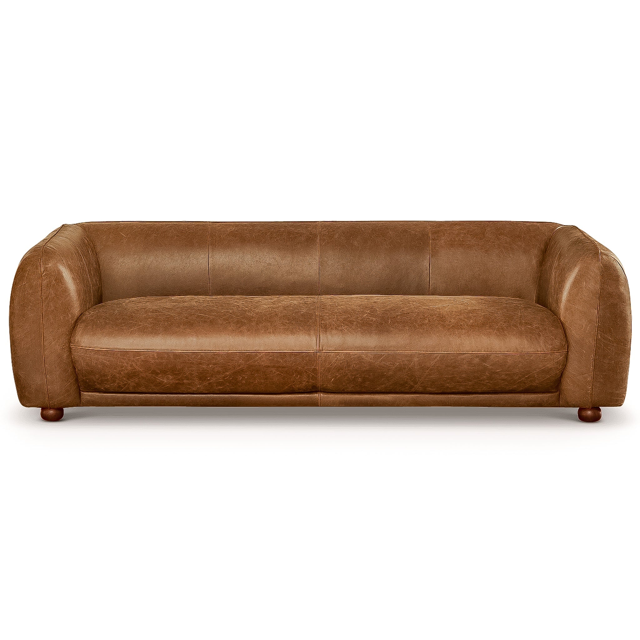 Miller Brown Leather Sofa