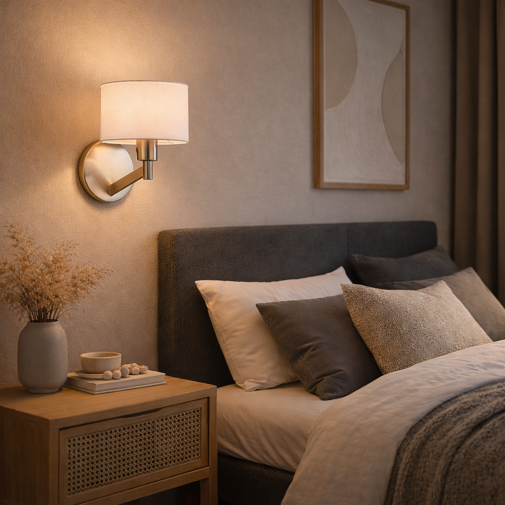 Nebula Brushed Nickel Base Wall Lamp