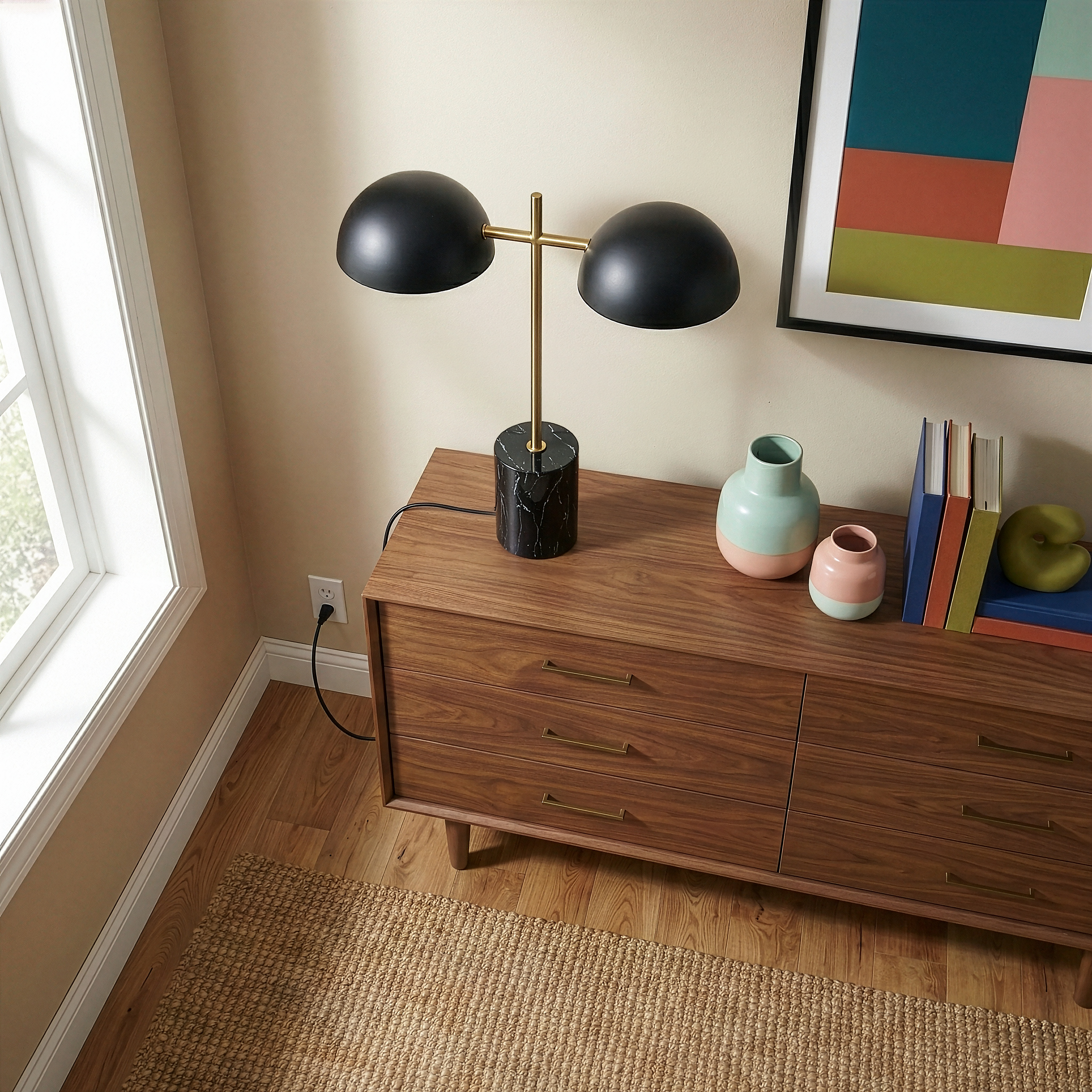 Nova Hydro Black Table Lamp