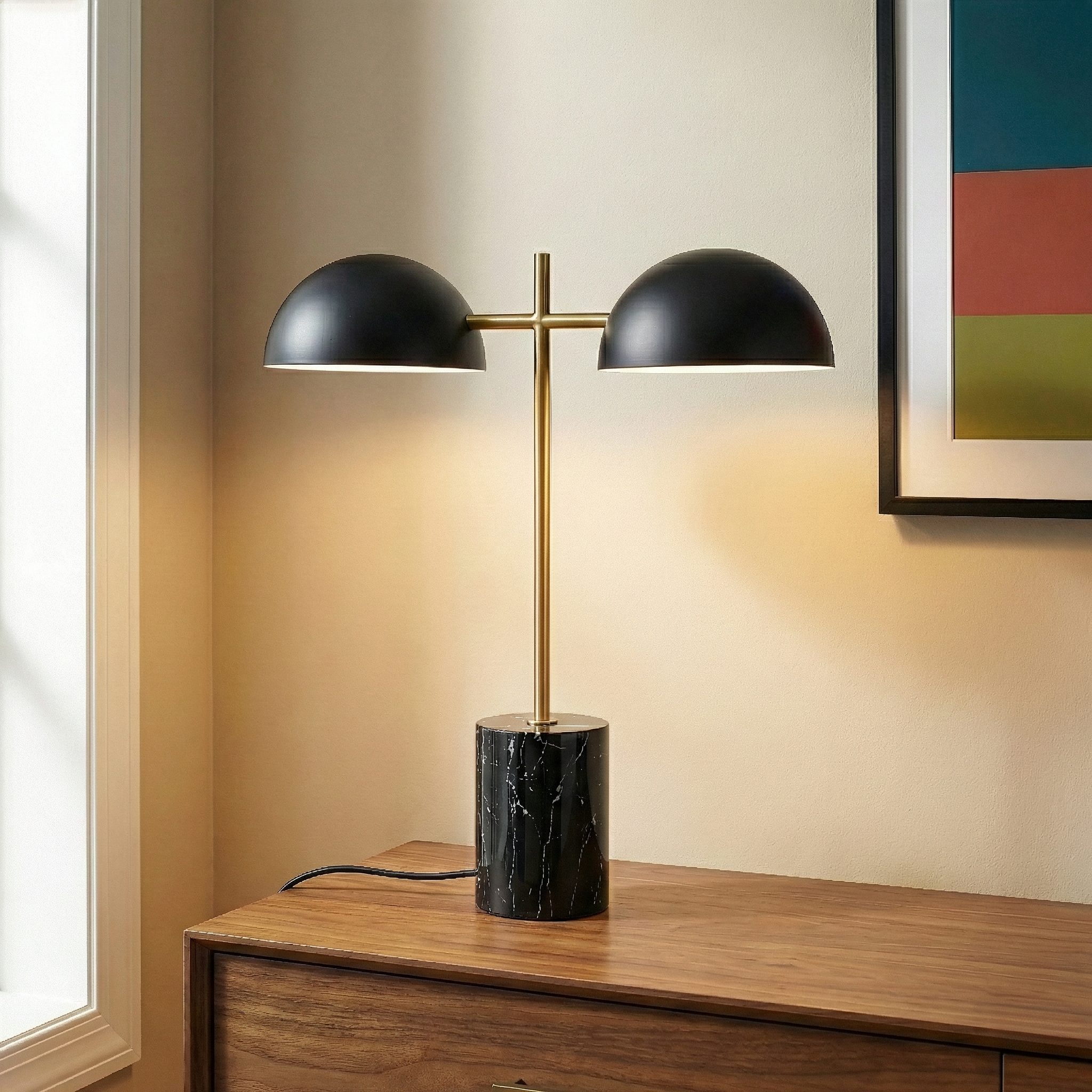 Nova Hydro Black Table Lamp