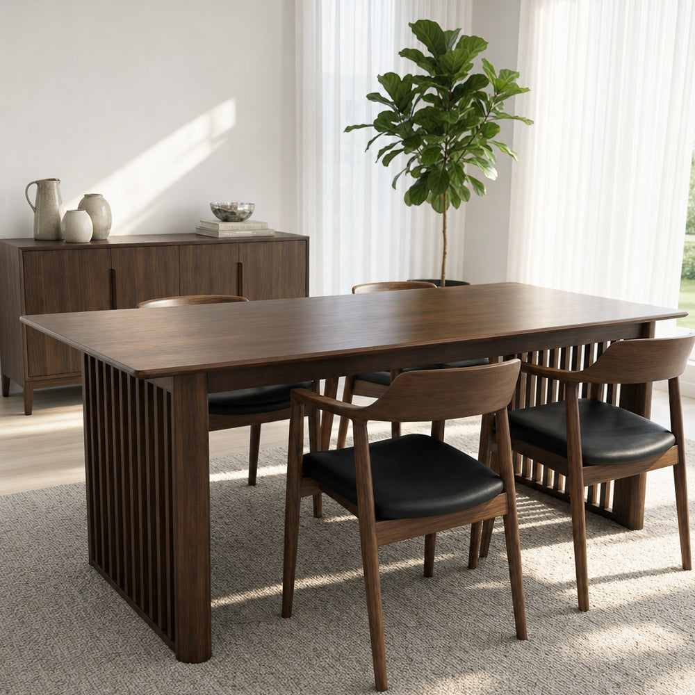 Nuvella Walnut Rectangular Dining Table