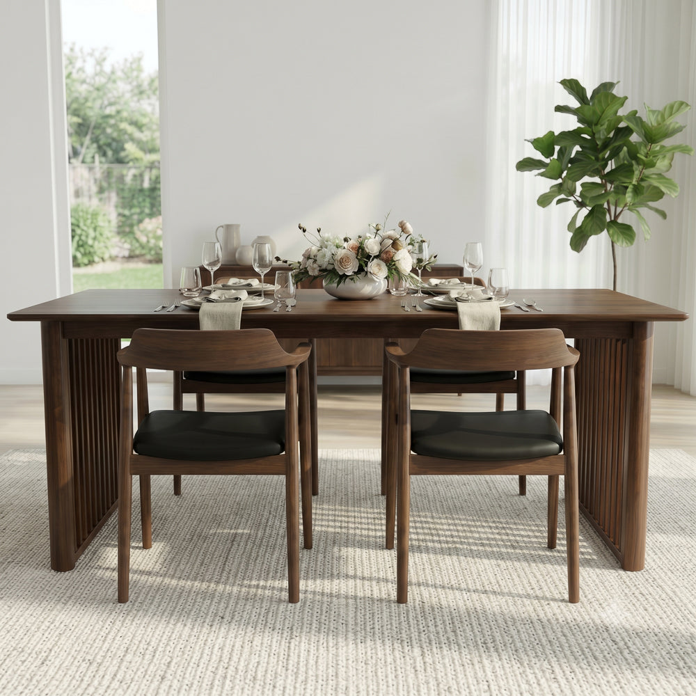 Nuvella Walnut Rectangular Dining Table