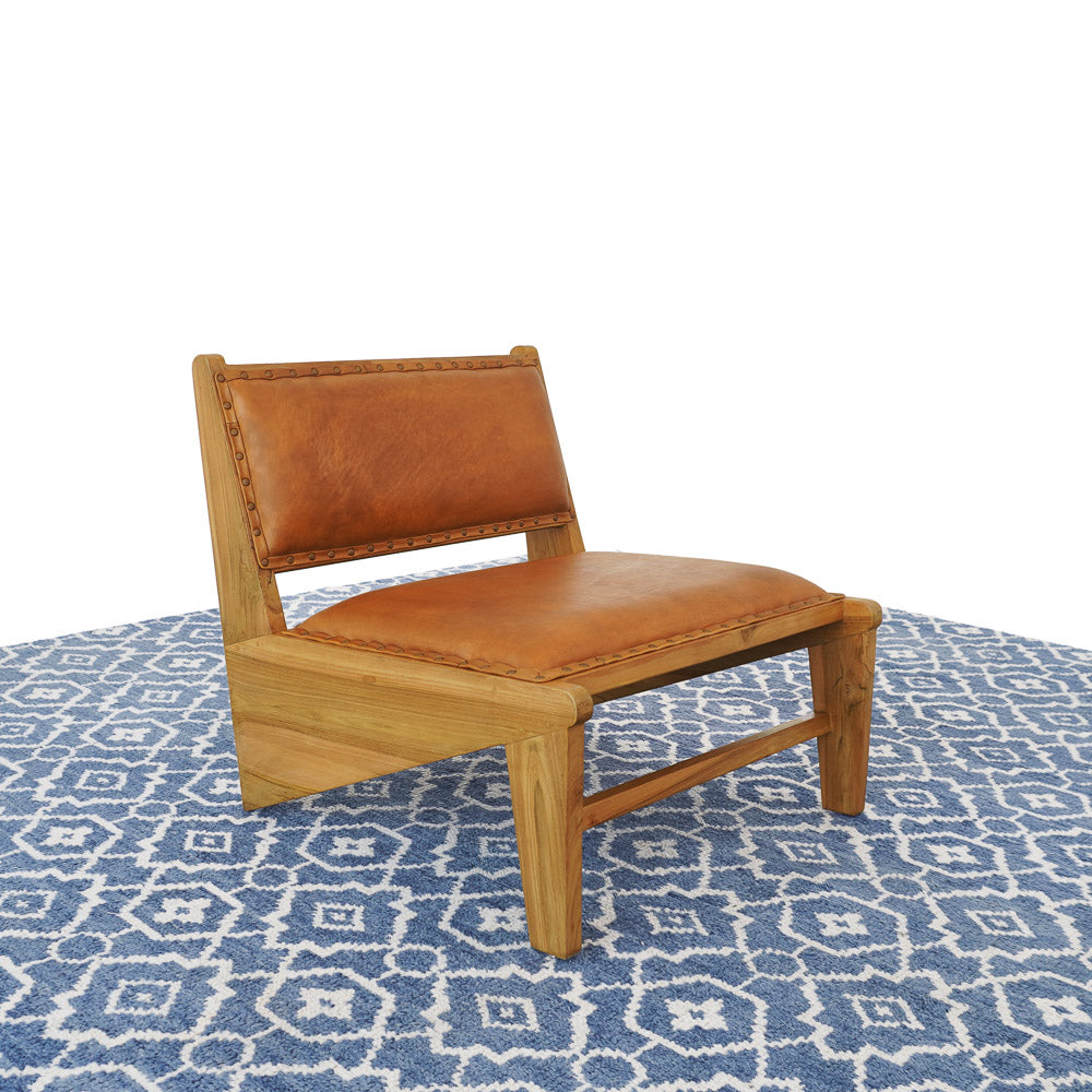 Olney Tan Leather Lounge Chair